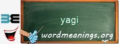 WordMeaning blackboard for yagi